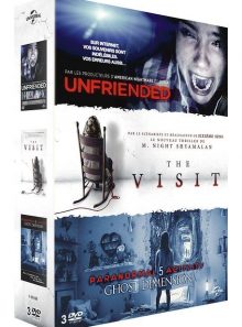 Coffret horreur : the visit + unfriended + paranormal activity 5 ghost dimension - pack