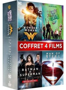 Wonder woman + suicide squad + batman v superman : l'aube de la justice + man of steel - pack