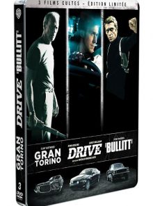 3 films cultes - coffret - gran torino + drive + bullitt - édition limitée