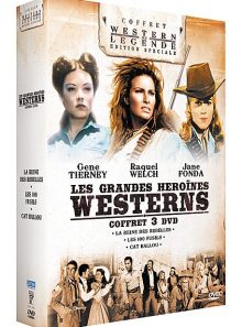 Westerns - les grandes héroïnes : la reine des rebelles + les 100 fusils + cat ballou - coffret 3 films - pack