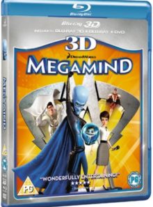 Megamind 3d (blu-ray 3d + blu ray + dvd) [2010]