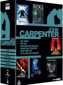 John carpenter - coffret - fog + invasion los angeles + new york 1997 + prince des ténèbres + the thing + le villlage des damnés