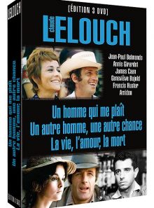 Claude lelouch - coffret - un homme qui me plaît + un autre homme, une autre chance + la vie, l'amour, la mort - pack