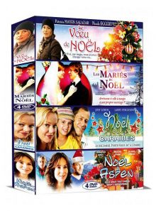 Christmas - coffret 4 films : le voeu de noël + les mariés de noël + noël aux caraïbes + noël à aspen - pack
