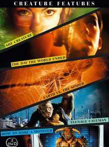 Creature features - she creature + the day the world ended + earth vs. the spider + teenage caveman + how to make a monster