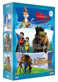 Coffret aventure : niko, le petit renne + l'ours montagne + chasseurs de dragons - pack