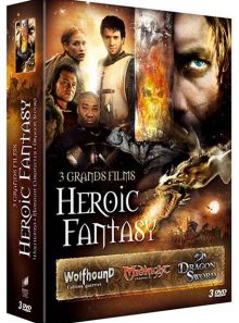 3 grands films d'heroic fantasy : wolfhound + midnight chronicles + dragon sword - pack