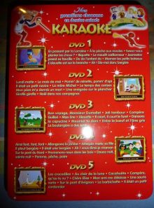 Coffret enfant 5 dvd mes premières chansons en dessins animés et karaoké