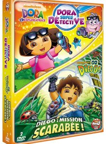 Dora l'exploratrice - dora super détective + go diego! - diego : mission scarabée ! - pack