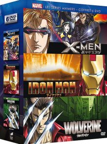 Marvel séries animées - x-men + iron man + wolverine - pack