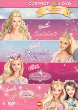 Barbie casse noisette - barbie raiponge - barbie lac des cygnes - barbie coeur de princesse - coffret 4 dvd