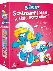 Les schtroumpfs - coffret schtroumpfette et bébé schtroumpf - pack