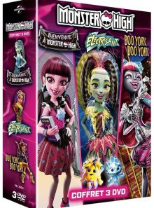 Monster high - coffret 3 dvd : boo york boo york + électrisant + welcome to monster high - pack