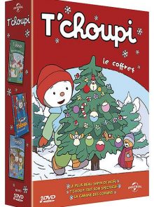 T'choupi - le coffret - le plus beau sapin de noël + t'choupi fait son spectacle + la cabane des copains - pack