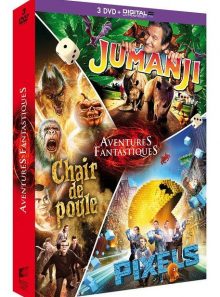 Aventures fantastiques : jumanji + chair de poule + pixels - dvd + copie digitale
