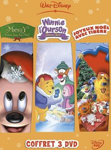 Mickey, il était deux fois noël + winnie l'ourson - joyeux noël + tibère et la maison bleue - joyeux noël avec tibère