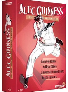 Alec guinness - 100ème anniversaire - tueurs de dames + noblesse oblige + l'homme au complet blanc + de l'or en barres - pack