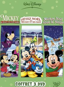 Mickey, il était une fois noël + fêtez noël avec mickey et ses amis + mickey - noël sous la neige