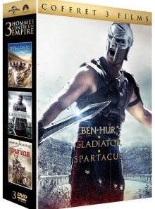 3 hommes contre un empire - coffret : ben-hur + gladiator + spartacus - pack