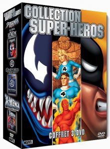 Collection super-héros - spider-man, la saga venom + les quatre fantastiques, la légende commence... + x-men, la légende de wolverine