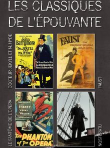 Coffret 4 dvd les classiques de l'épouvante : faust, nosferatu, dr jekyll & mr hyde, le fantôme de l'opéra