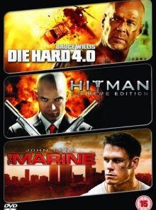 Die hard 4.0/hitman/the marine [import anglais] (import) (coffret de 3 dvd)