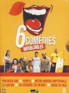 6 comedies inoubliables : pur week-end, people, notre univers impitoyable, le carton, au secours, j'ai 30 ans et brice de nice