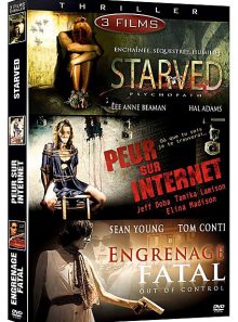 Thriller - coffret 3 films : psychopath + peur sur internet + engrenage fatal - pack