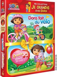 Dora l'exploratrice - ma collection : je grandis avec dora - dora fait du vélo + amis pour la vie - pack