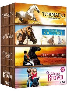 Cheval n° 2 - coffret 4 films : tornado - l'étalon du désert + le cheval de la victoire + l'étalon noir + whitney brown - pack
