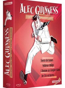 Alec guinness - 100ème anniversaire - tueurs de dames + noblesse oblige + l'homme au complet blanc + de l'or en barres - pack - blu-ray