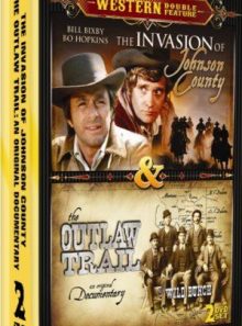Invasion of johnson county/the outlaw trail 2 dvd collectors edition embossed tin