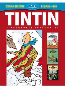 Tintin - 3 aventures - vol. 4 : 7 boules de cristal + le temple du soleil + l'etoile mystérieuse - combo blu-ray + dvd