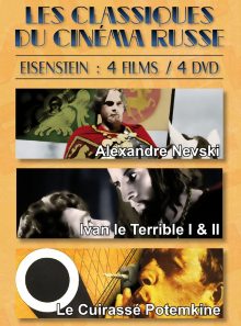 Les grands classiques du cinéma - eisenstein : 4 films / 4 dvd : alexandre nevski, ivan le terrible i & ii, le cuirassé potemkine