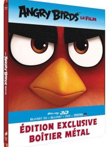 Angry birds - le film - combo blu-ray 3d + blu-ray + dvd + copie digitale - édition boîtier steelbook