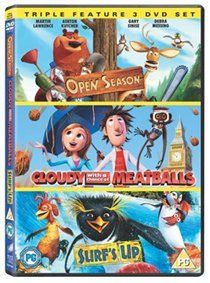 Pack: surf'up + open season + cloudy with a chance of meatballs - dvd import uk (anglais seulement)