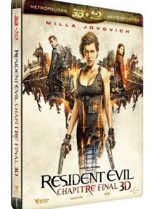 Resident evil : chapitre final - blu-ray 3d + 2d - édition boîtier steelbook