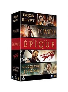 Coffret épique : pompéi + gods of egypt + la colère des titans + 300 : la naissance d'un empire - pack