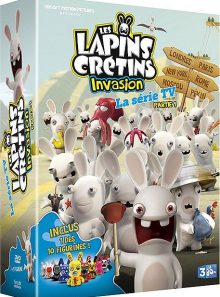 Les lapins crétins : invasion - la série tv - partie 1 - édition avec figurine