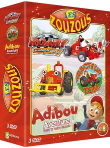Coffret les zouzous - tracteur tom + roary + adibou - pack