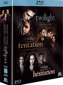Twilight - chapitre 1 : fascination + chapitre 2 : tentation + chapitre 3 : hésitation - édition limitée - blu-ray