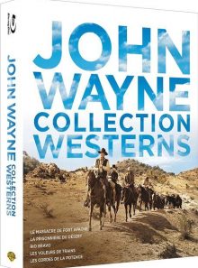 John wayne - collection westerns : le massacre de fort apache + la prisonnière du désert + rio bravo + les voleurs de train + les cordes de la potence - pack - blu-ray