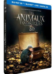 Les animaux fantastiques - combo blu-ray 3d + blu-ray + dvd - édition boîtier steelbook