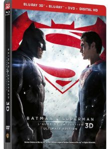 Batman v superman : l'aube de la justice - steelbook ultimate édition - blu-ray 3d + blu-ray + dvd + copie digitale