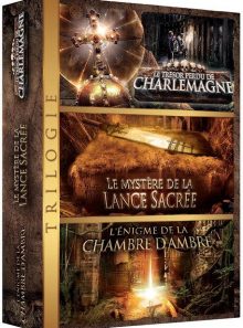 Trilogie aventure : le trésor perdu de charlemagne + le mystère de la lance sacrée + l'enigme de la chambre d'ambre - pack