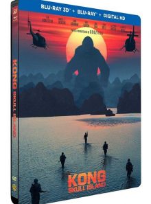 Kong : skull island - édition limitée boîtier steelbook - blu-ray 3d + blu-ray + digital ultraviolet