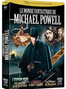 Le monde fantastique de michael powell : l'espion noir + une question de vie ou de mort + la conquête du bout du monde + le voleur de bagdad - combo blu-ray + dvd