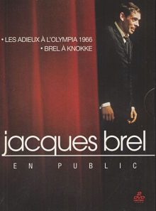 Jacques brel :  les adieux a l'olympia 1966 / casino de knokke 1963 - coffret double dvd