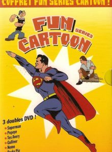 Coffret fun cartoon séries : superman - porky pig - popeye - tex avery - gulliver - némo