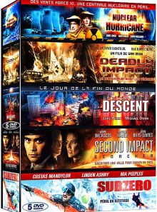 Péril nucléaire - coffret 5 films : nuclear hurricane + deadly impact + descent + second impact + subzero - pack